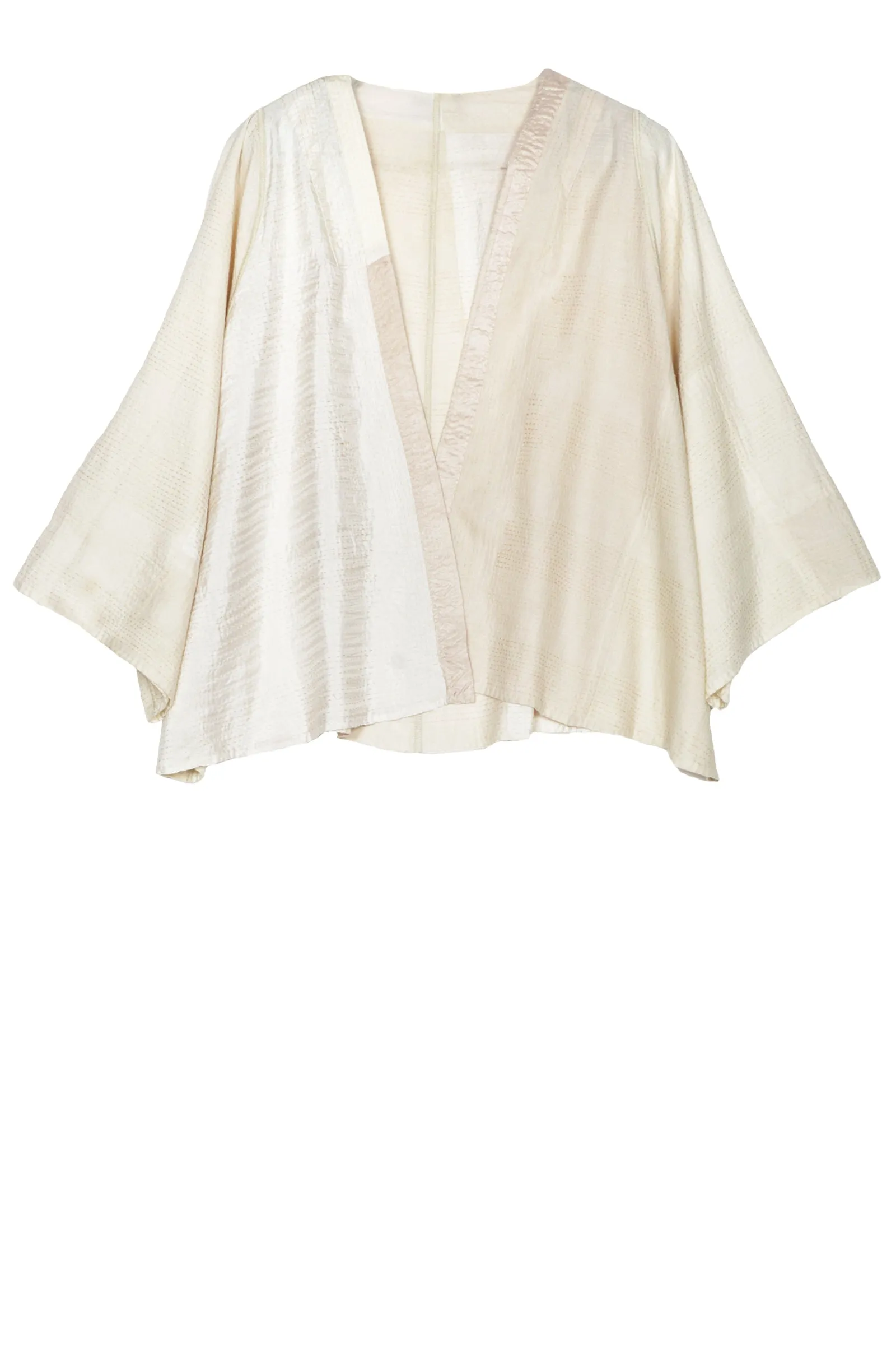 JAIPUR WHITE KANTHA BELL SHAPE JKT - jw2048-ivy -