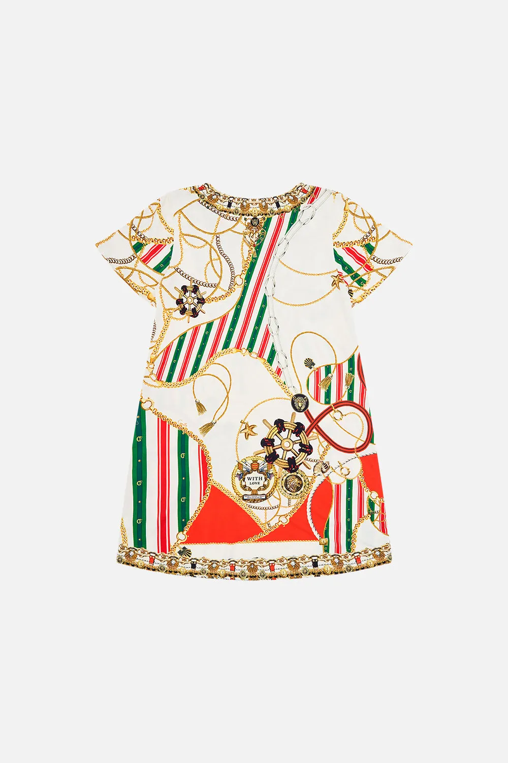 KIDS T-SHIRT DRESS WITH FLARE HEM 12-14 SALUTI SUMMERTIME
