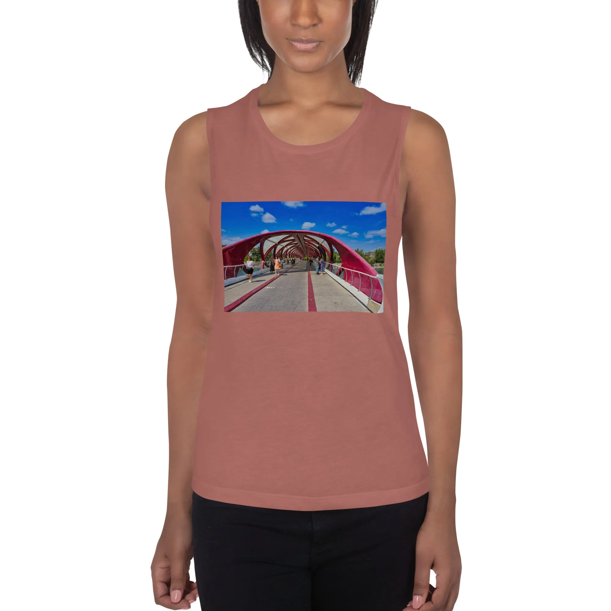Ladies’ Muscle Tank - Calgary Peace Bridge