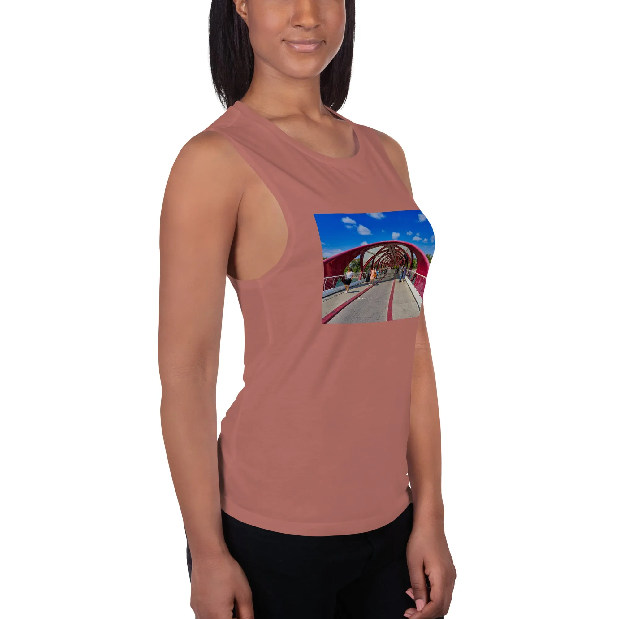 Ladies’ Muscle Tank - Calgary Peace Bridge