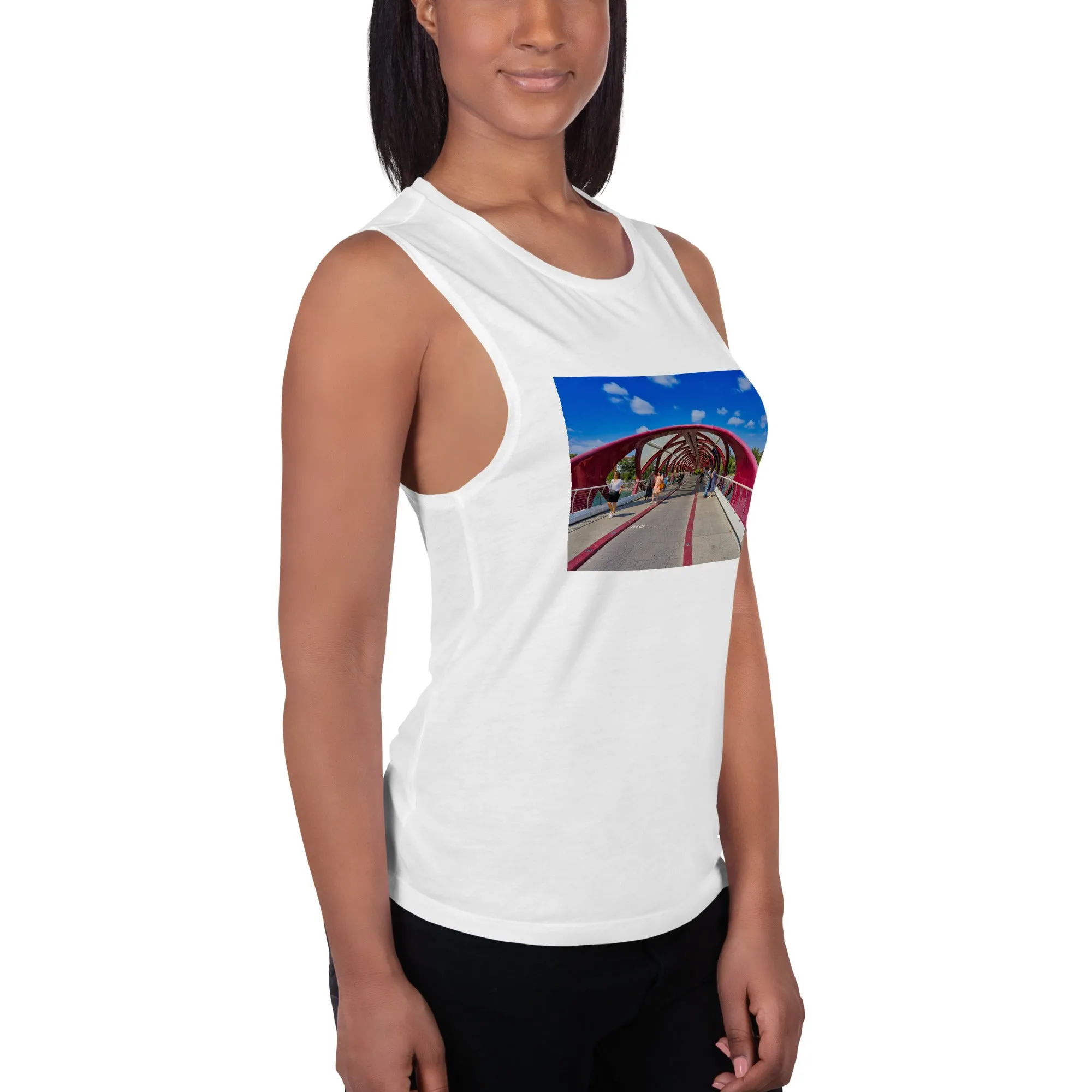 Ladies’ Muscle Tank - Calgary Peace Bridge