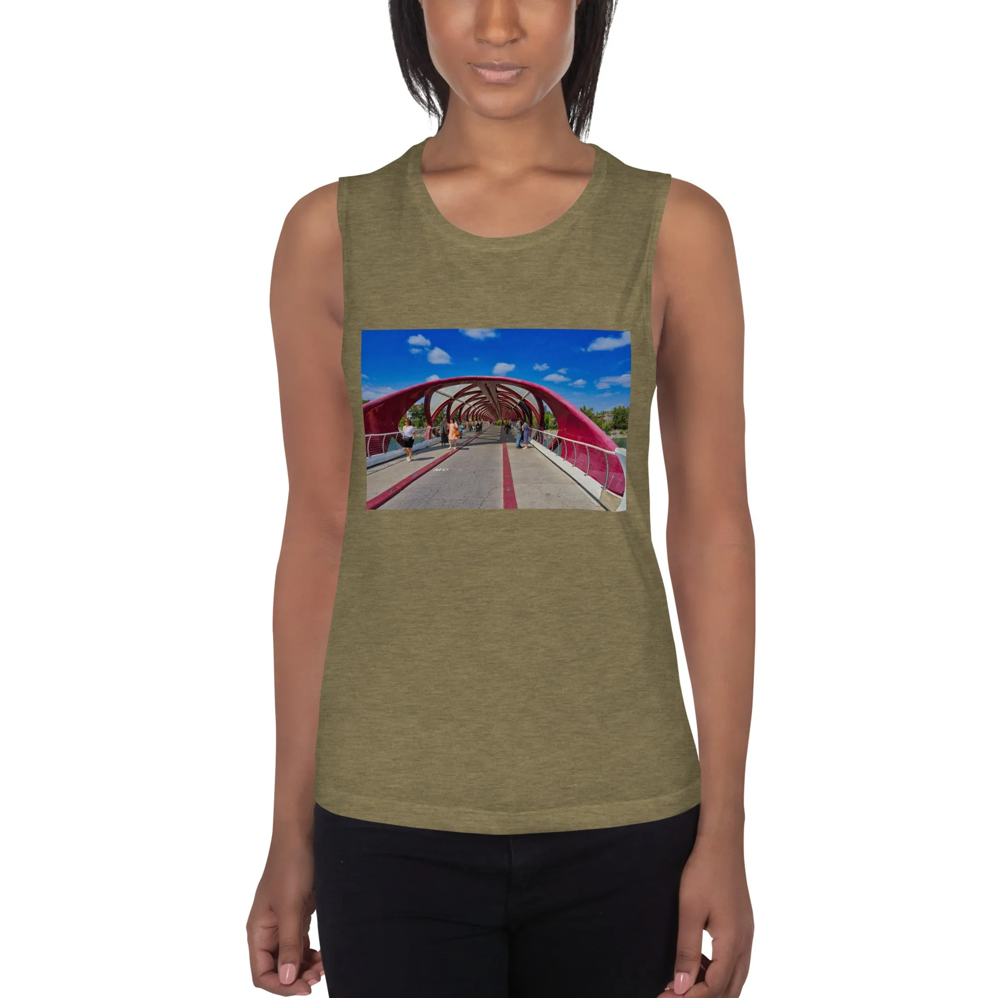 Ladies’ Muscle Tank - Calgary Peace Bridge