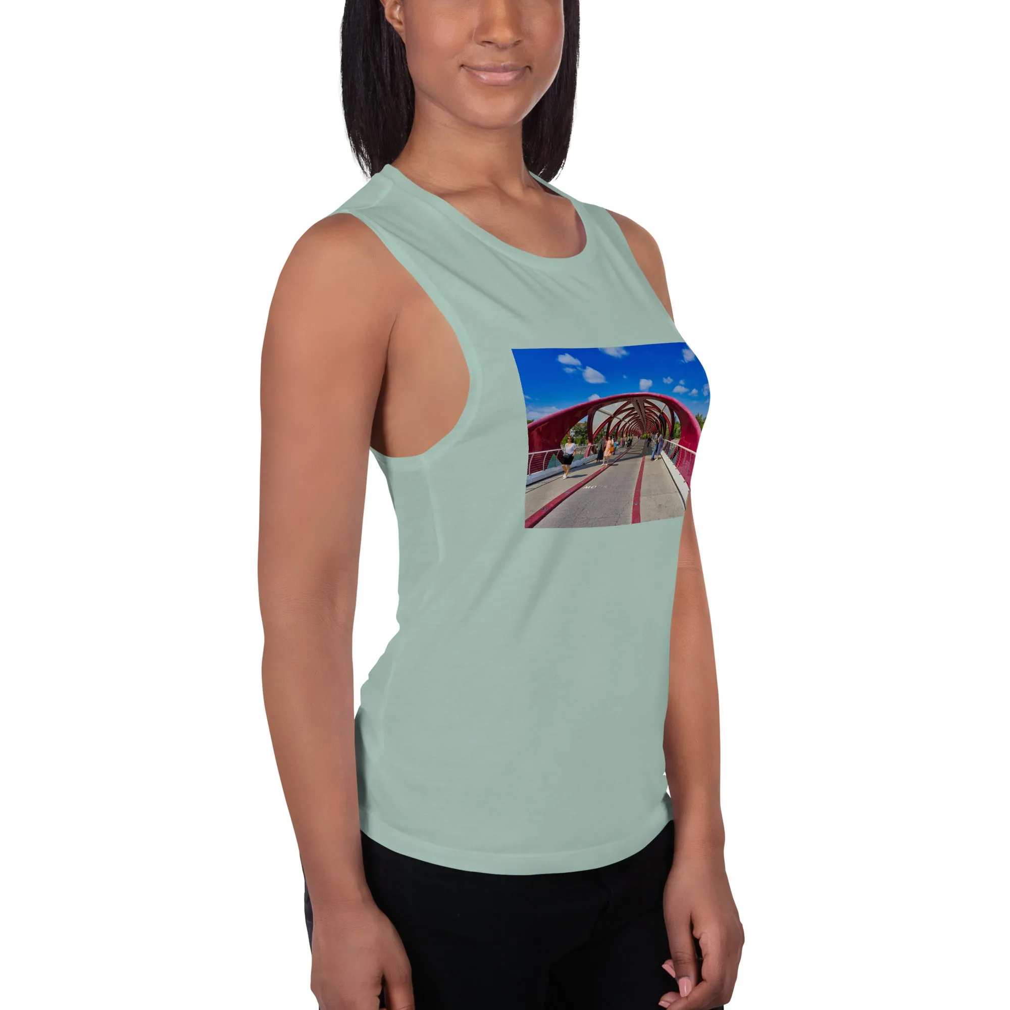 Ladies’ Muscle Tank - Calgary Peace Bridge