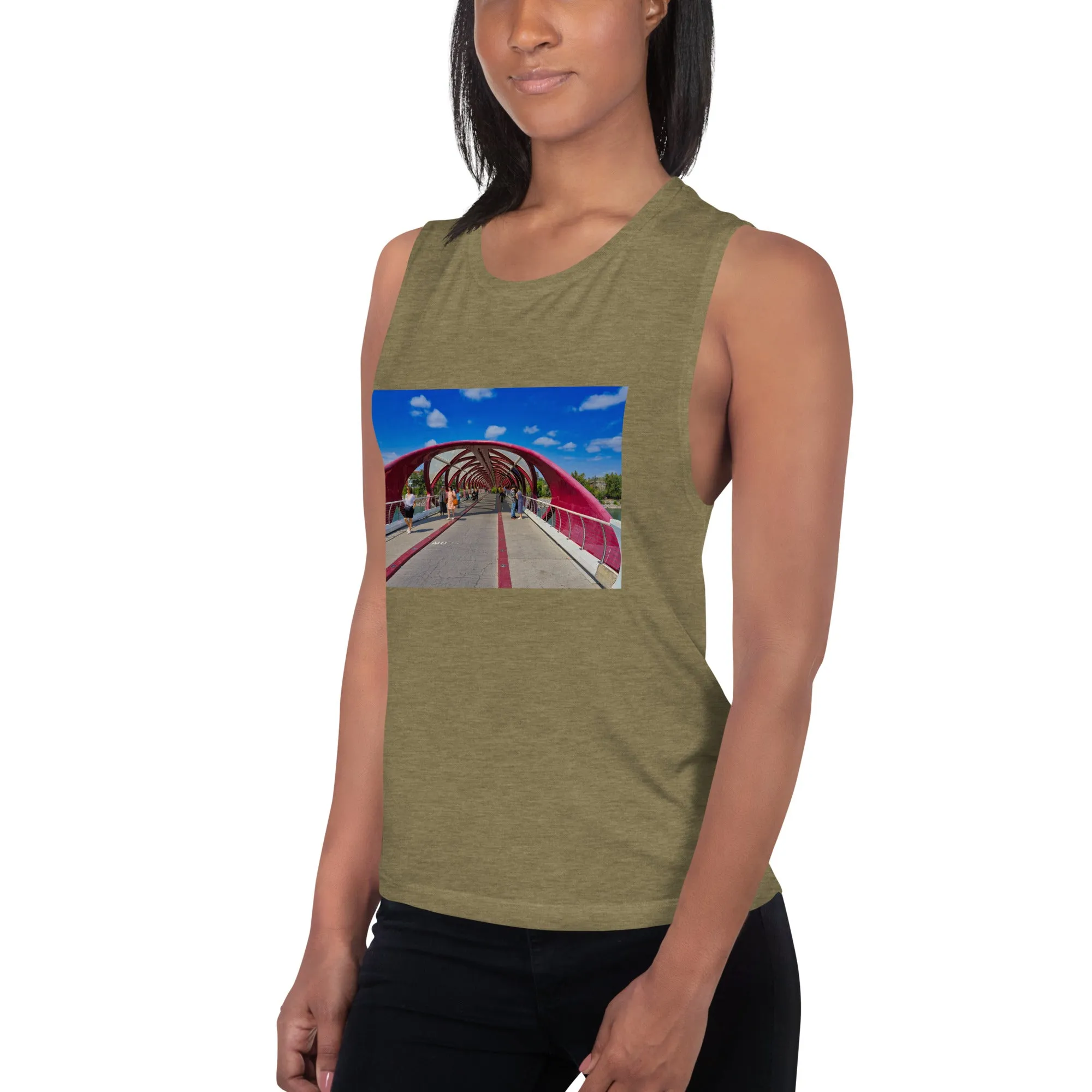 Ladies’ Muscle Tank - Calgary Peace Bridge