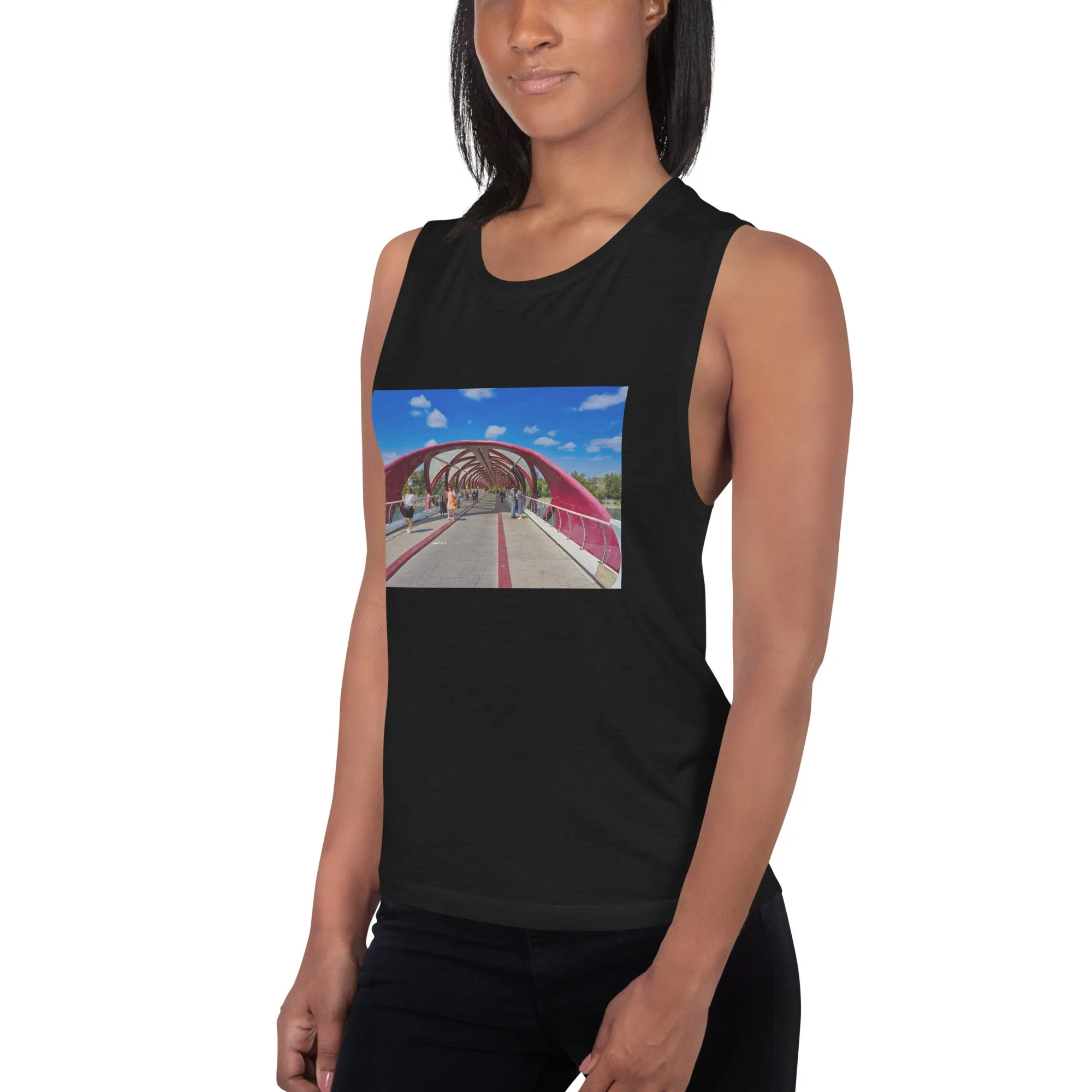 Ladies’ Muscle Tank - Calgary Peace Bridge