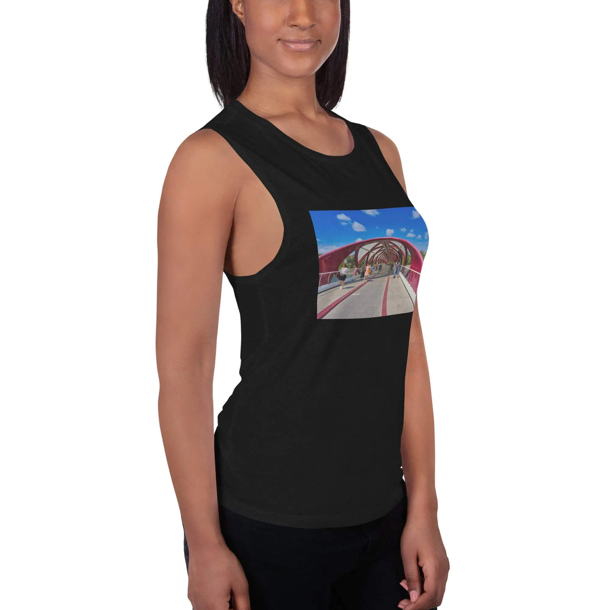 Ladies’ Muscle Tank - Calgary Peace Bridge