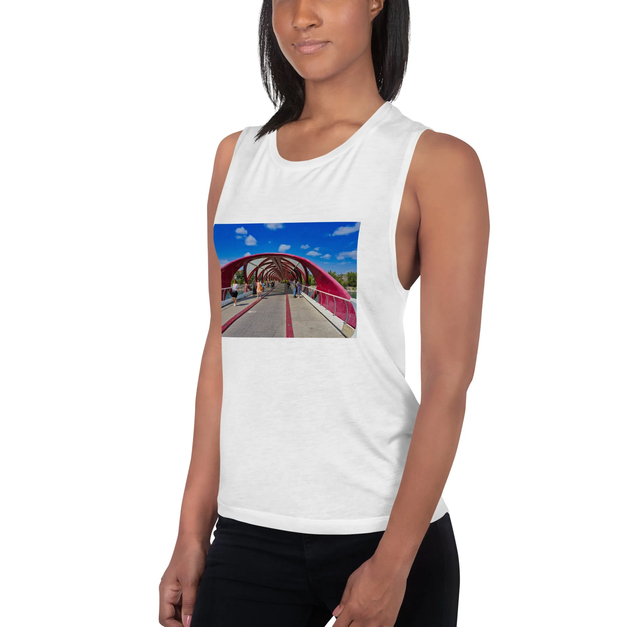 Ladies’ Muscle Tank - Calgary Peace Bridge