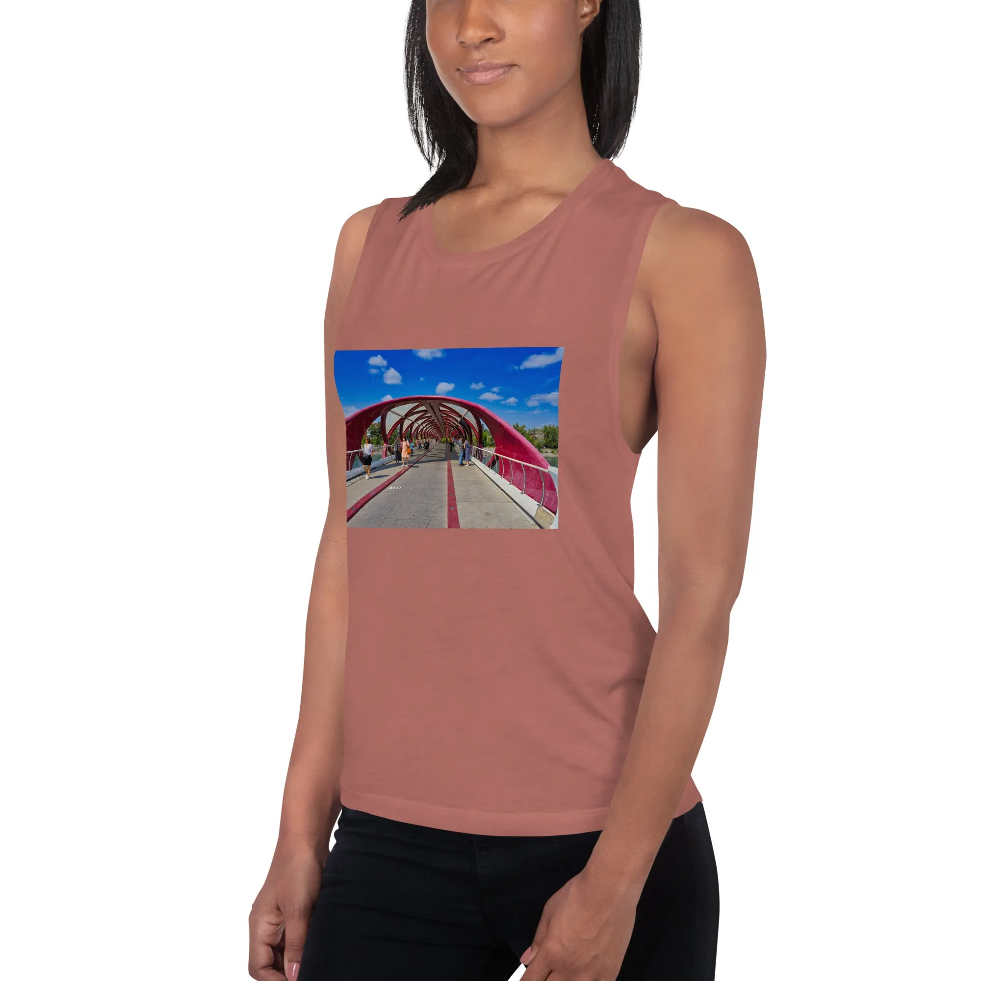 Ladies’ Muscle Tank - Calgary Peace Bridge