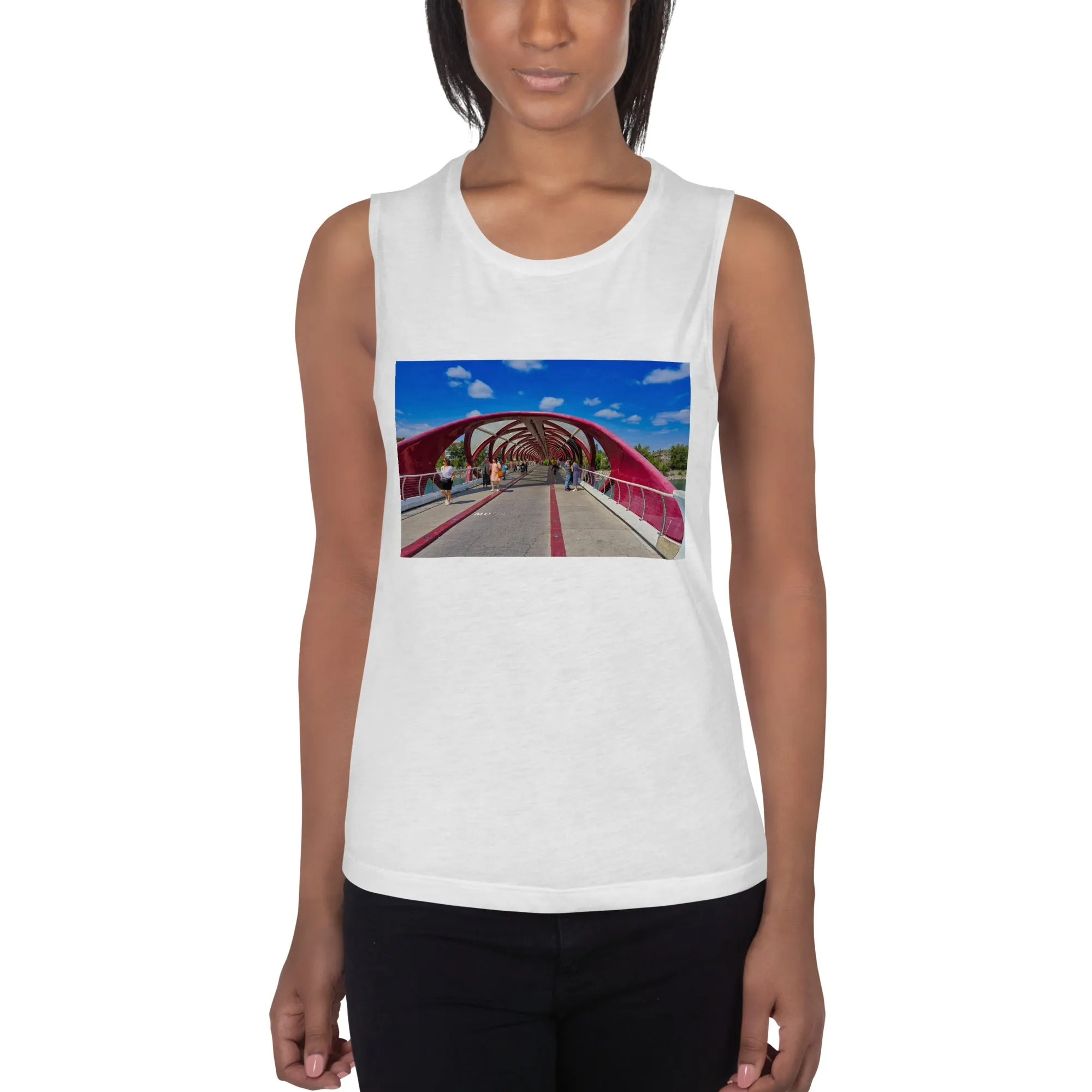 Ladies’ Muscle Tank - Calgary Peace Bridge