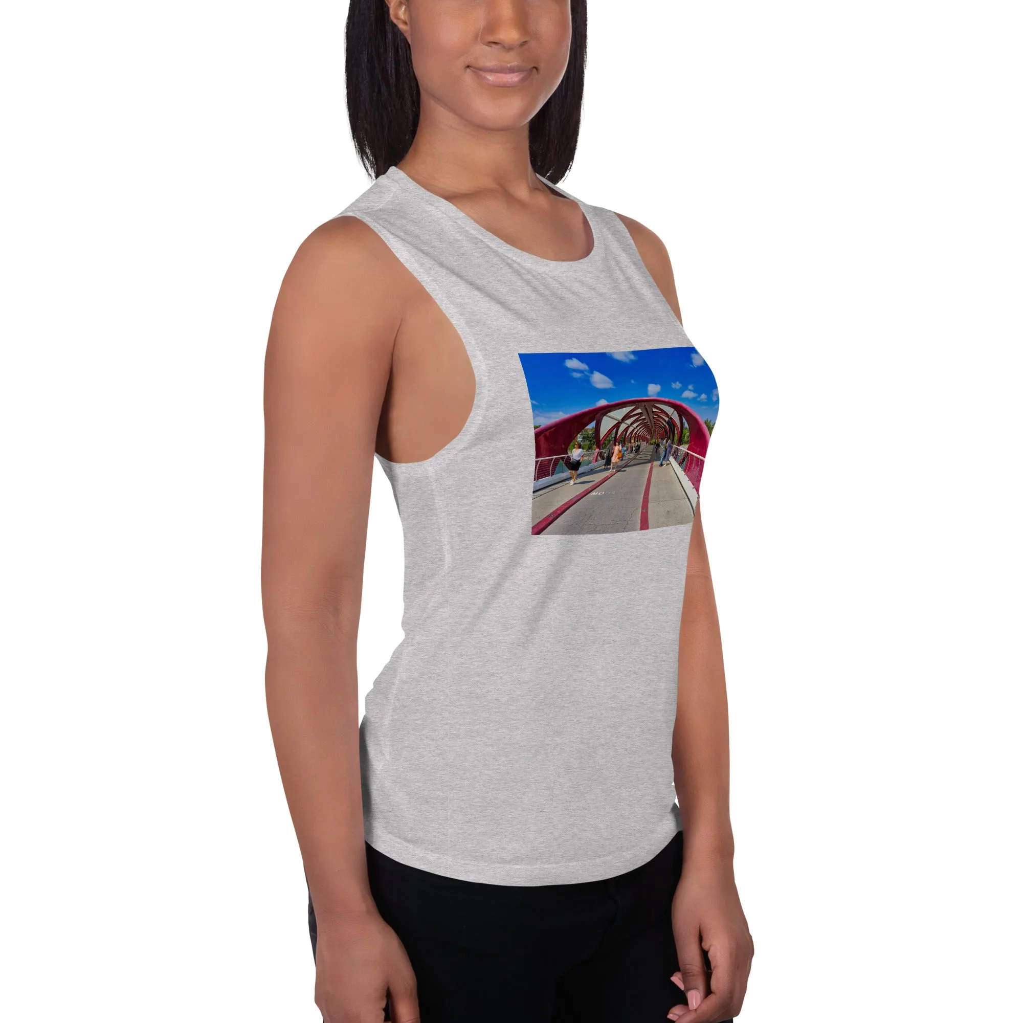 Ladies’ Muscle Tank - Calgary Peace Bridge