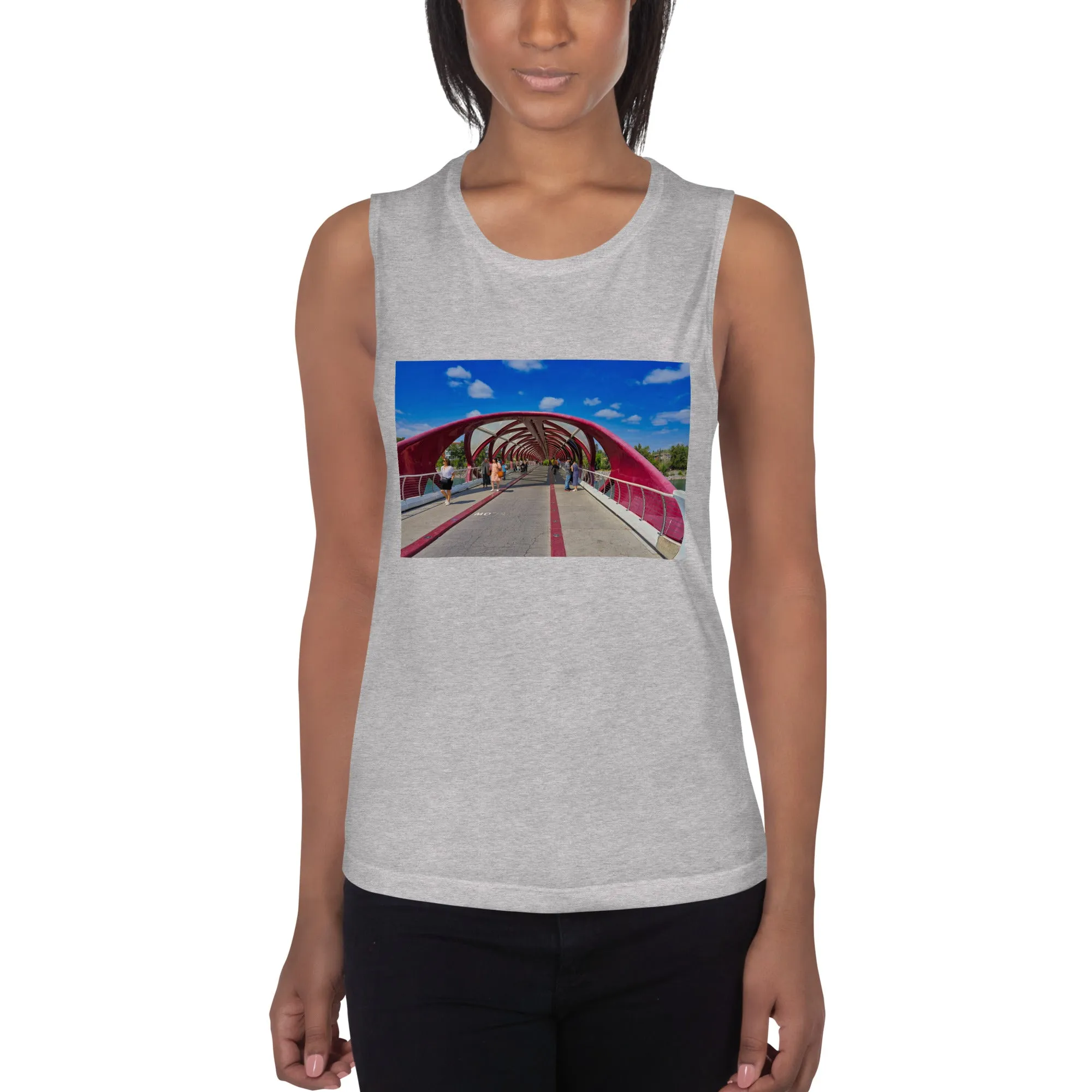 Ladies’ Muscle Tank - Calgary Peace Bridge