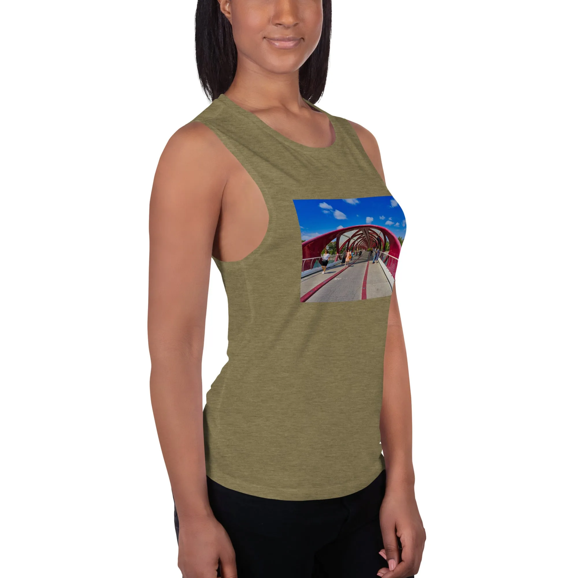 Ladies’ Muscle Tank - Calgary Peace Bridge