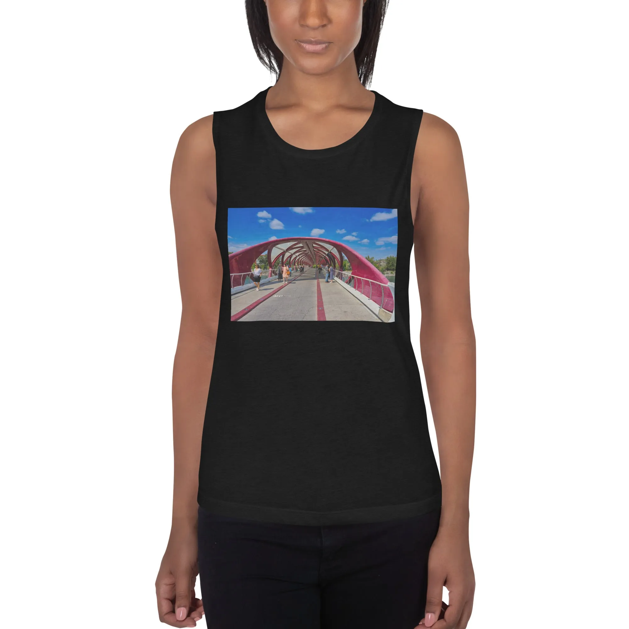 Ladies’ Muscle Tank - Calgary Peace Bridge