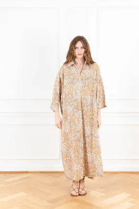 Latte Paisley Everyday Dress