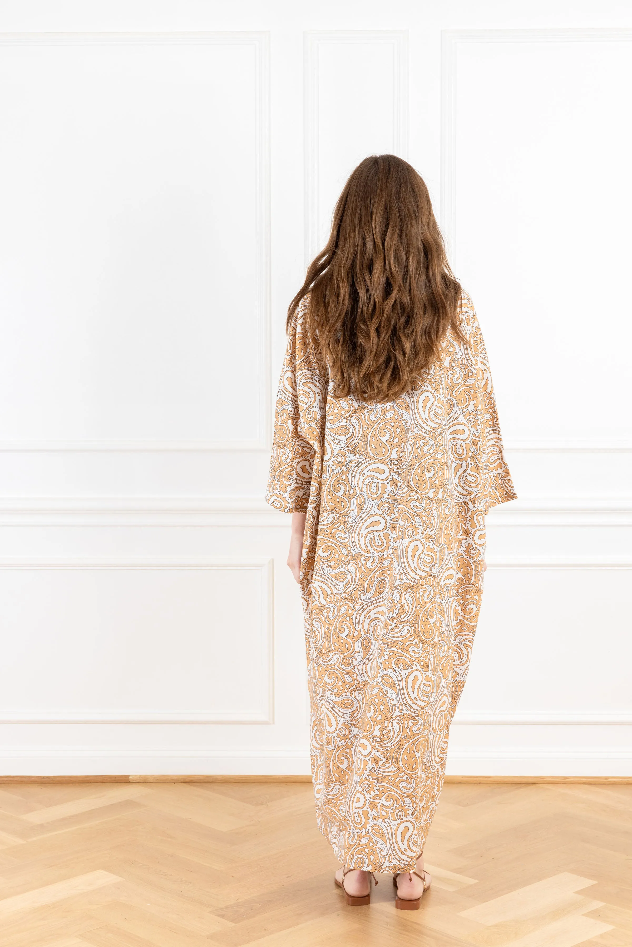 Latte Paisley Everyday Dress