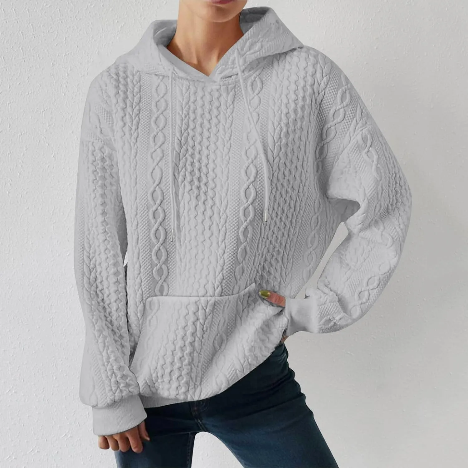 LCMTWX Womens Winter Jacket Coats Plush New Fabric Oversized Sweatshirt Loose Fit Long Sleeve Light Sweatshirt Loose Womens