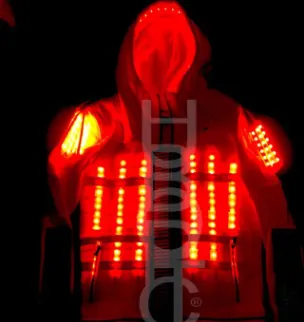 LED Dancer Light Up Jacket Sound Reactive HUBOPTIC® Dj Jacket Customization ledgears20001