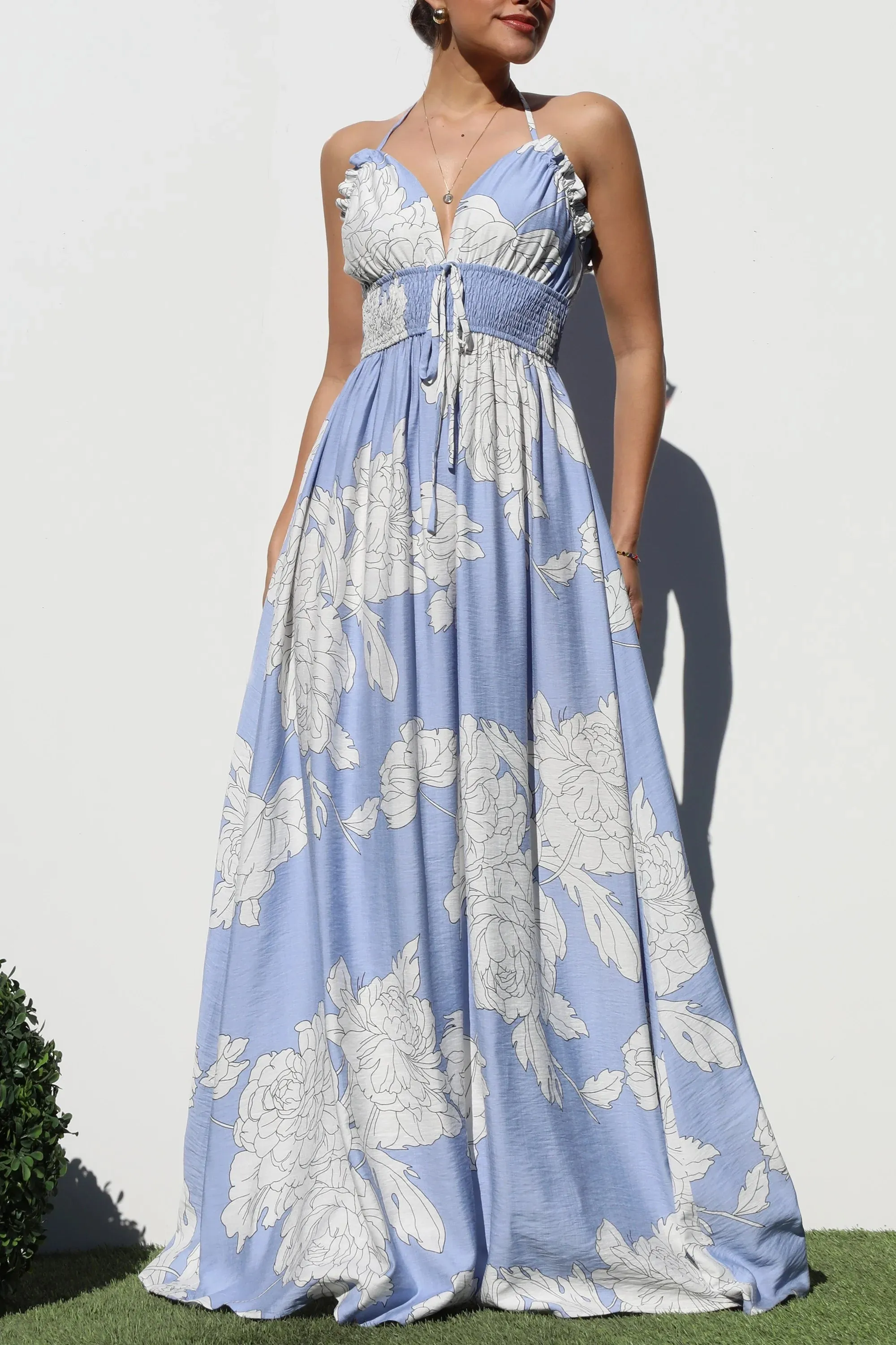 Lilies Floral Maxi Dress