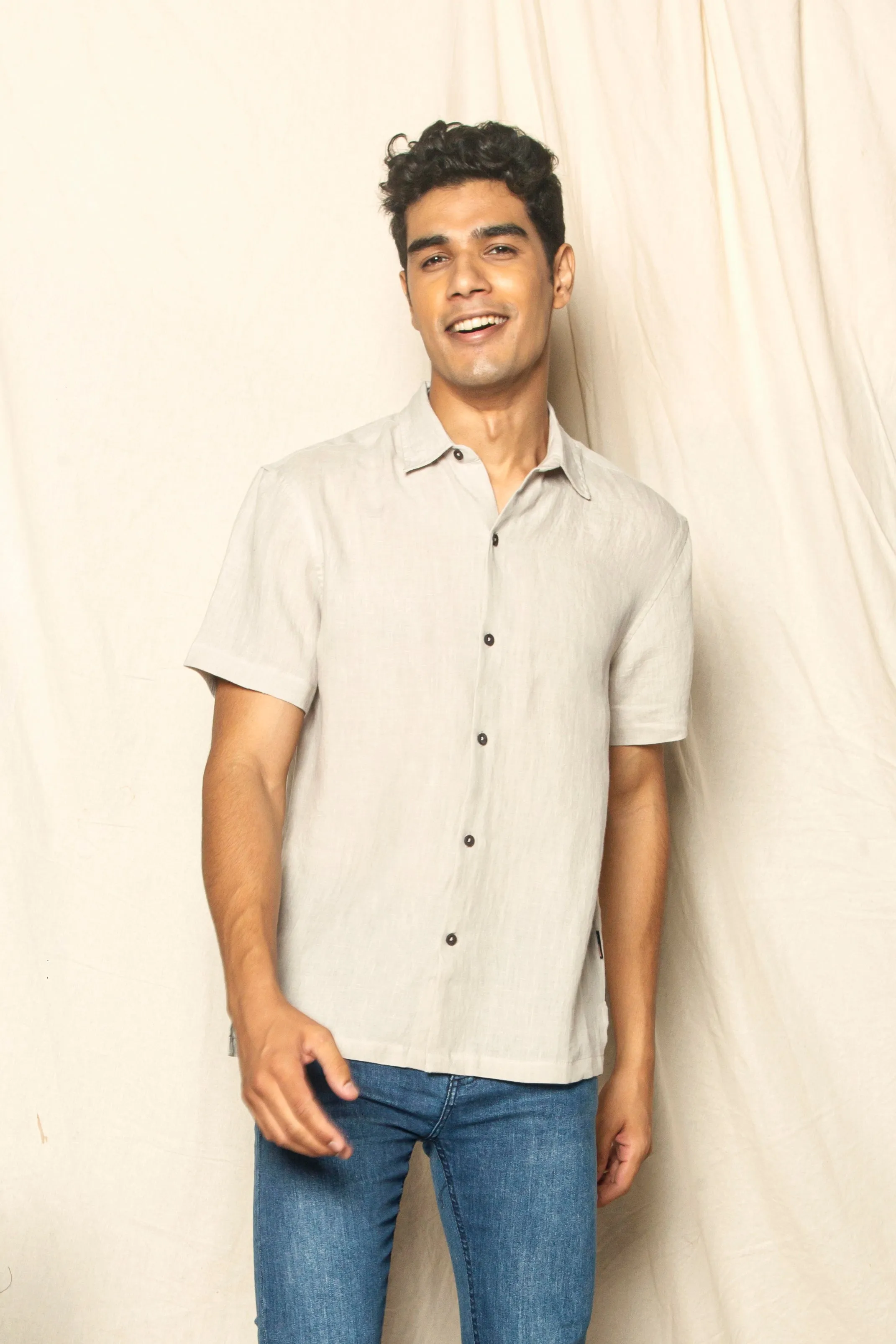 Linen Plain - Agate Gray