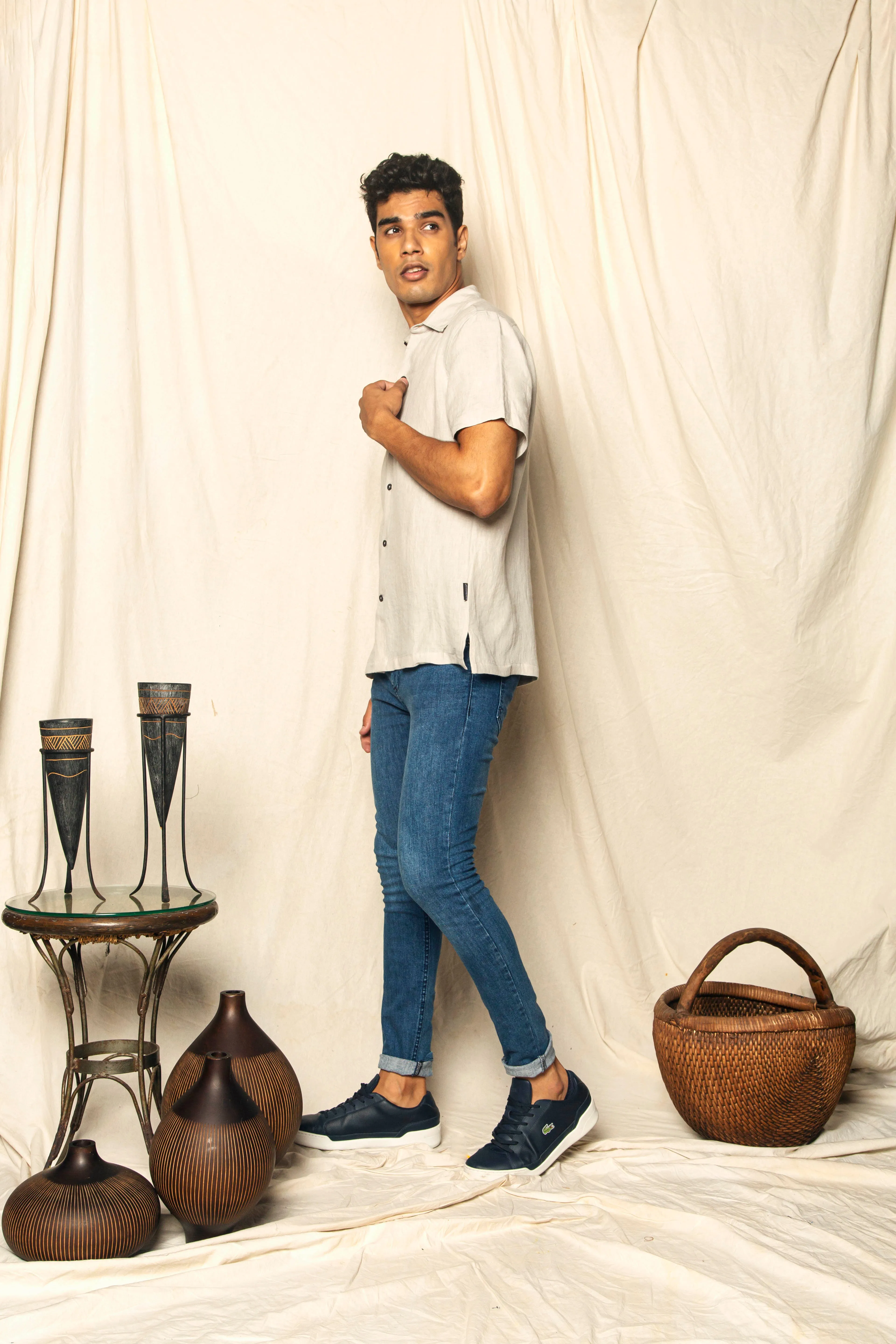 Linen Plain - Agate Gray