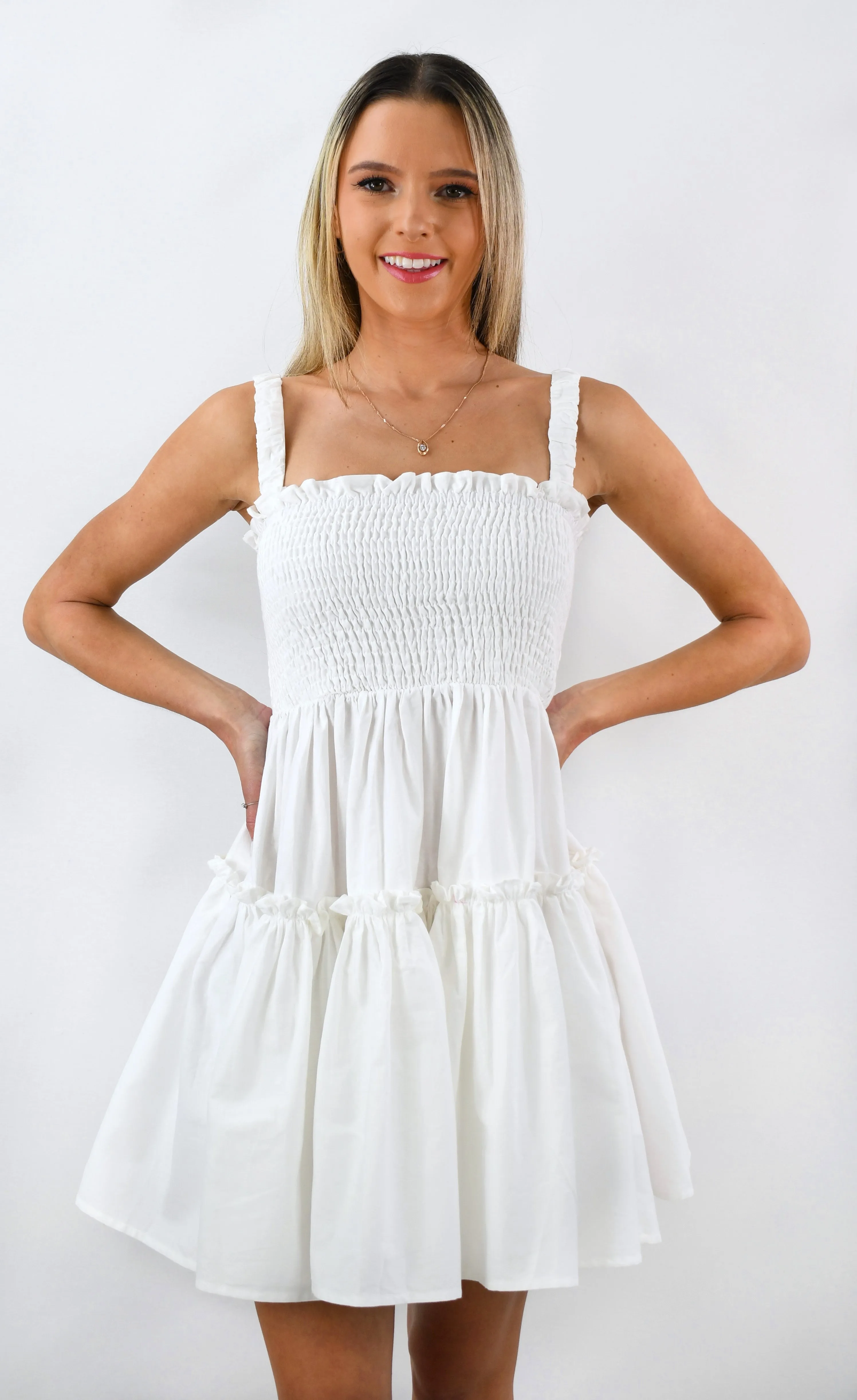 Look Around Smocked Bodice Sundress