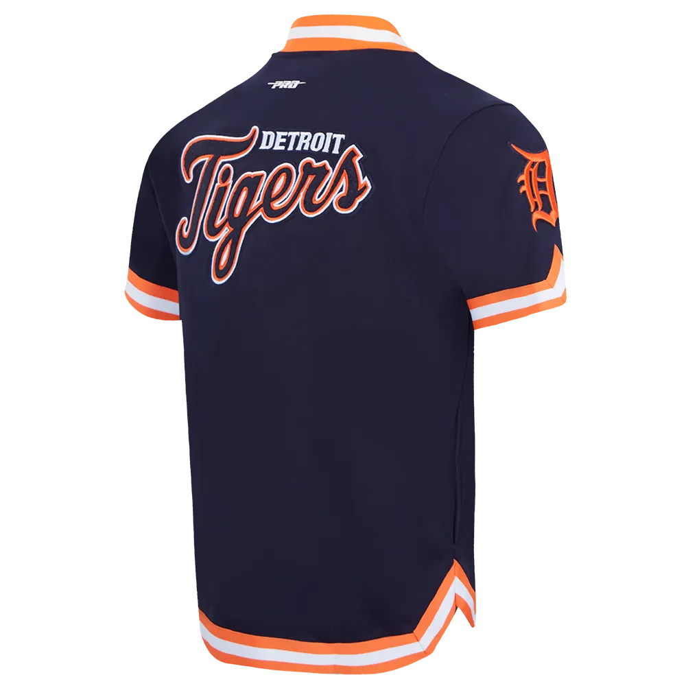 MLB DETROIT TIGERS CLASSIC MEN'S WARM UP JACKET (MIDNIGHT NAVY/ORANGE)
