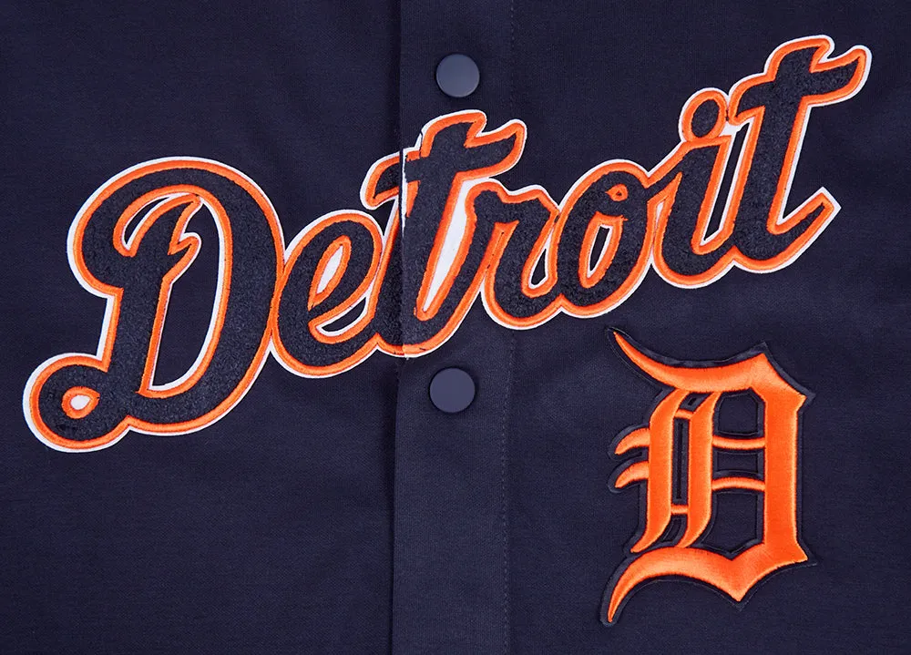 MLB DETROIT TIGERS CLASSIC MEN'S WARM UP JACKET (MIDNIGHT NAVY/ORANGE)
