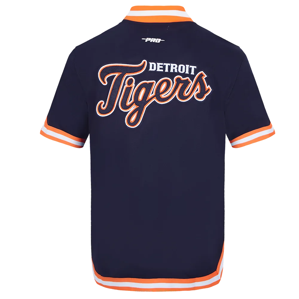 MLB DETROIT TIGERS CLASSIC MEN'S WARM UP JACKET (MIDNIGHT NAVY/ORANGE)