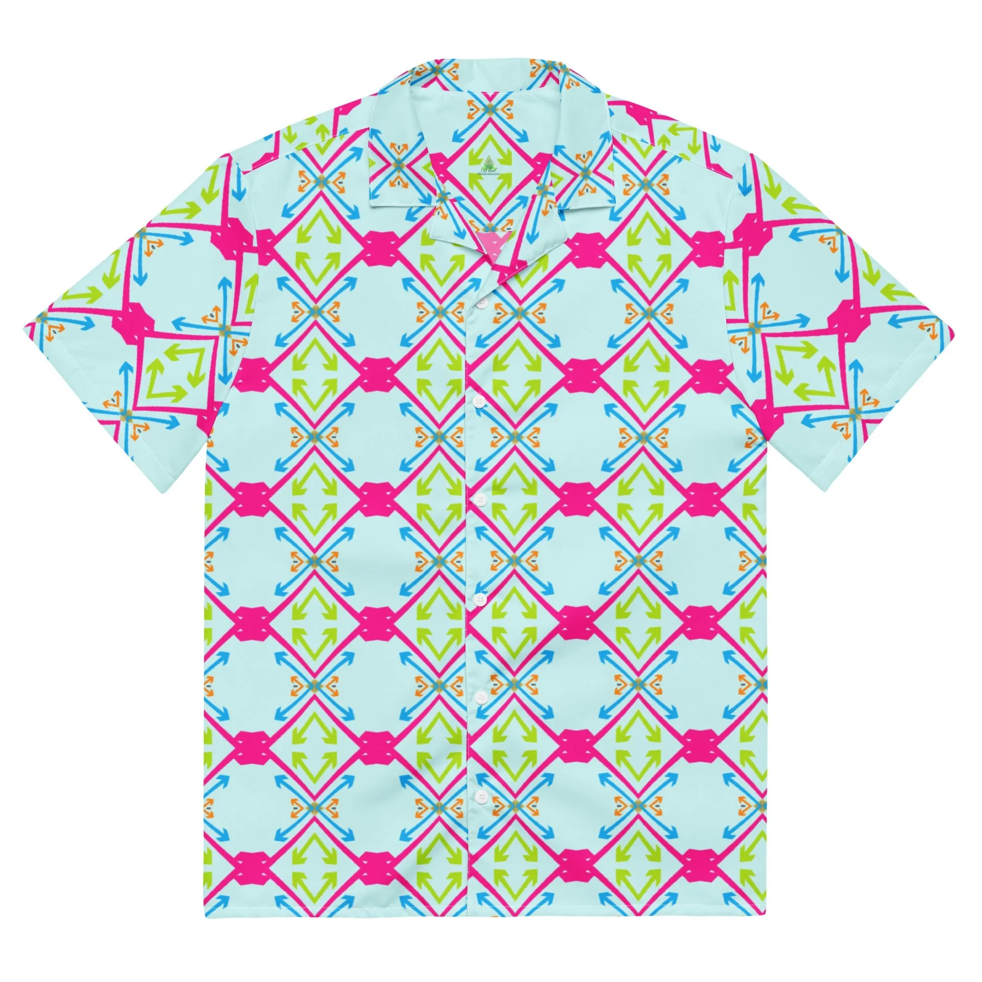 Modern Geometric Arrows Unisex Button Shirt | Unique Design
