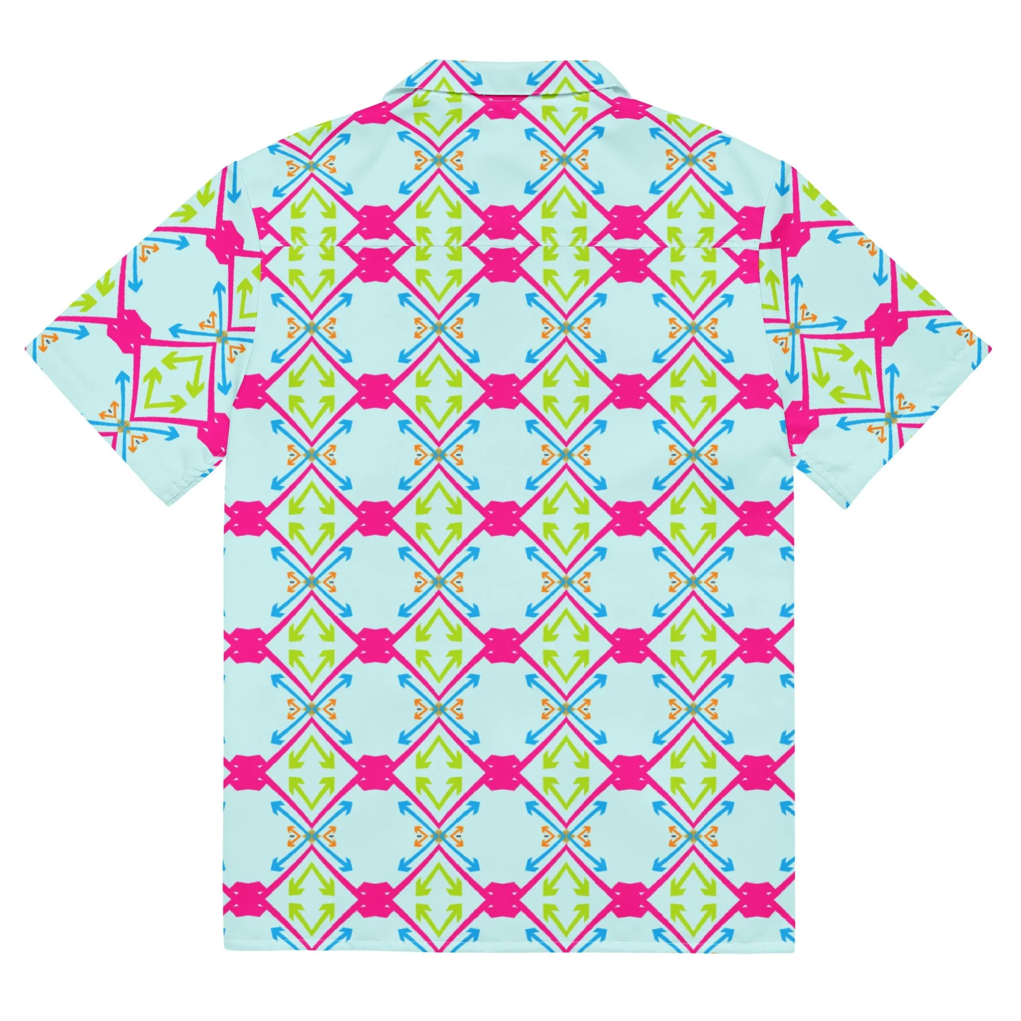 Modern Geometric Arrows Unisex Button Shirt | Unique Design