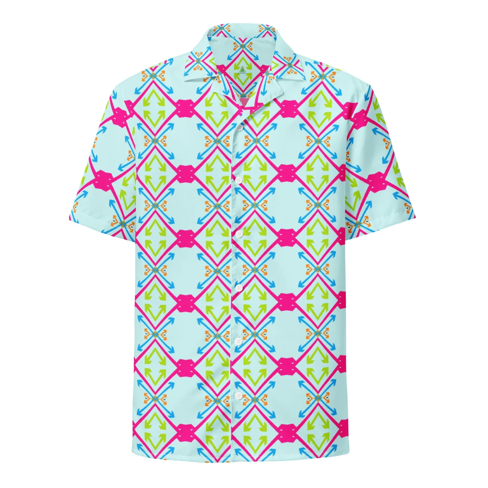 Modern Geometric Arrows Unisex Button Shirt | Unique Design