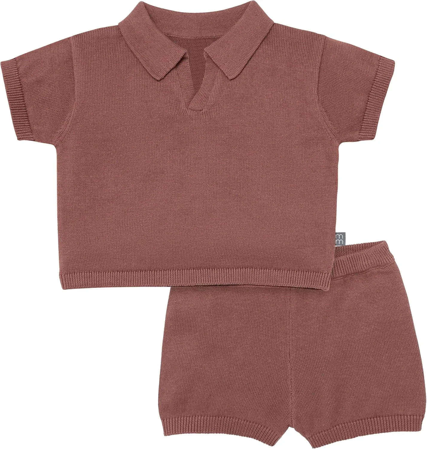Modern Moments by Gerber Baby Boys 2-piece Johnny Collar Sweater and Short Set