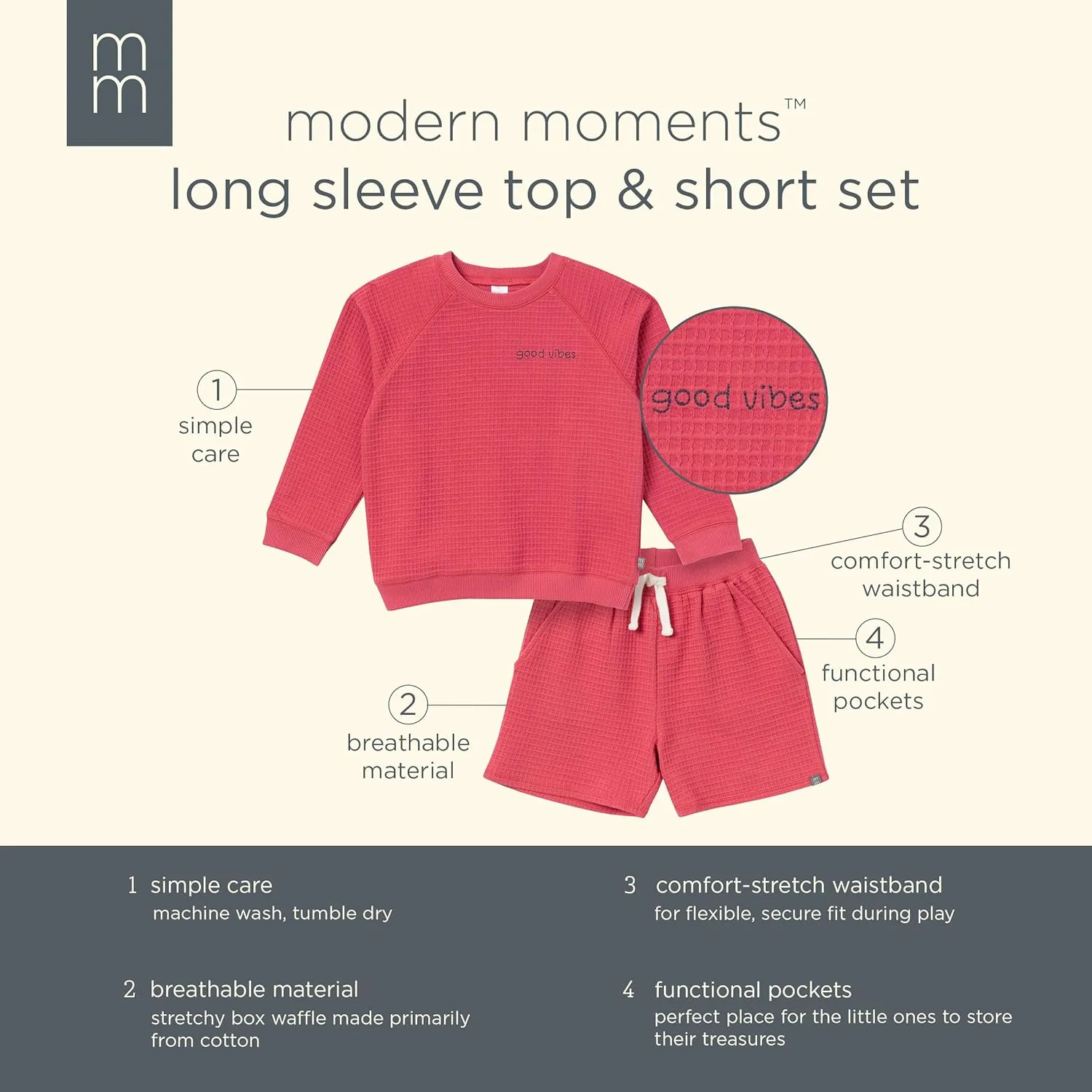Modern Moments by Gerber Baby Boys 2-piece Long-sleeve Top & Short Set