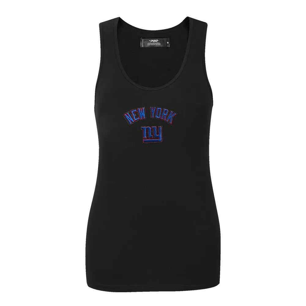 NFL NEW YORK GIANTS CLASSIC WOMEN'S RELAXED FIT RACERBACK (BLACK)