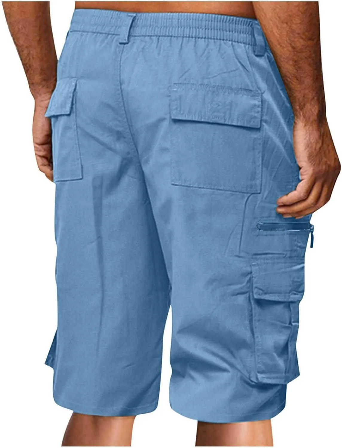 Pants for Man Summer Fall Loose Fit Cargo Straight Leg Plain Long Leg Pants Shorts Mens 2025 Fashion