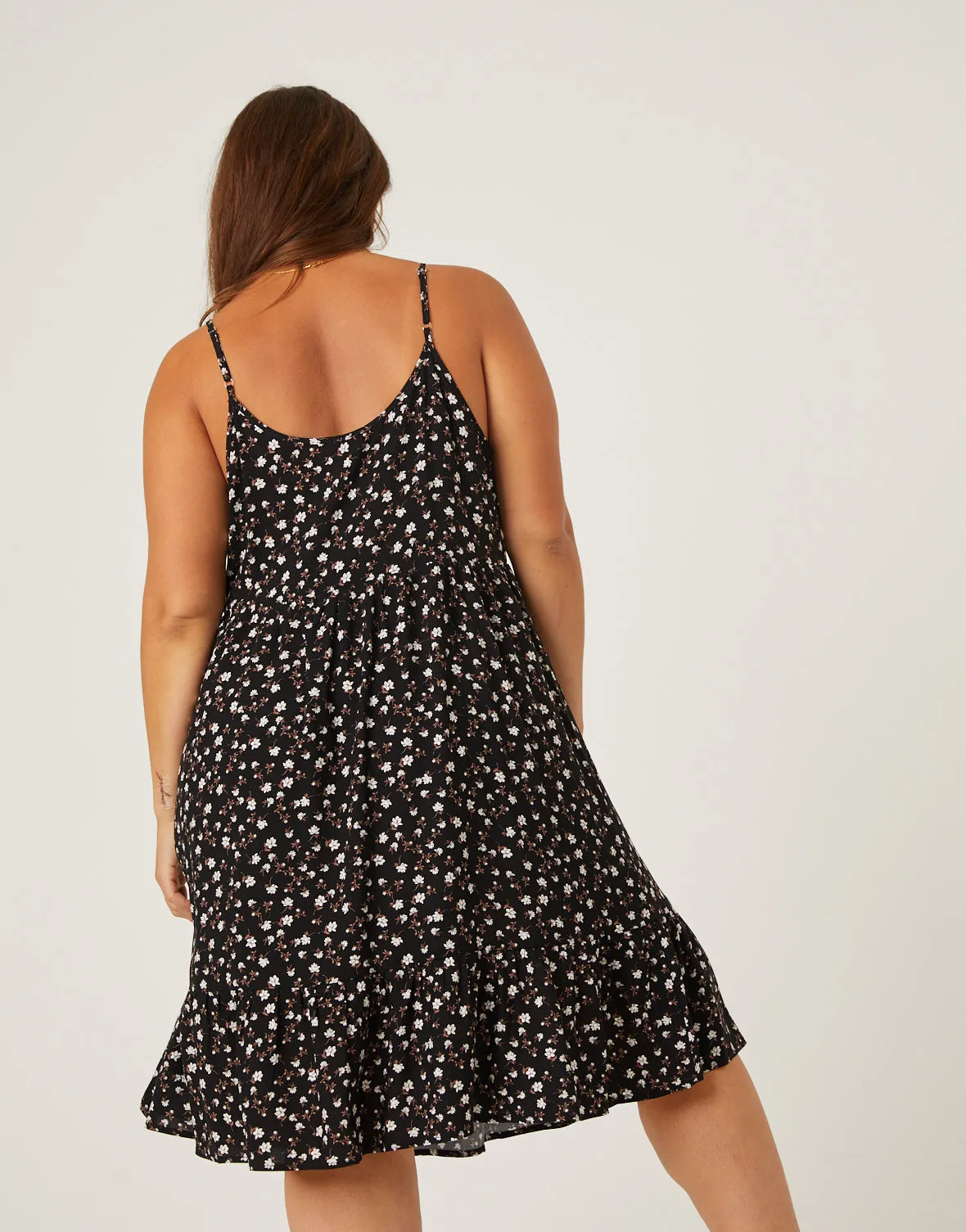 Plus Size Casual Floral Sundress