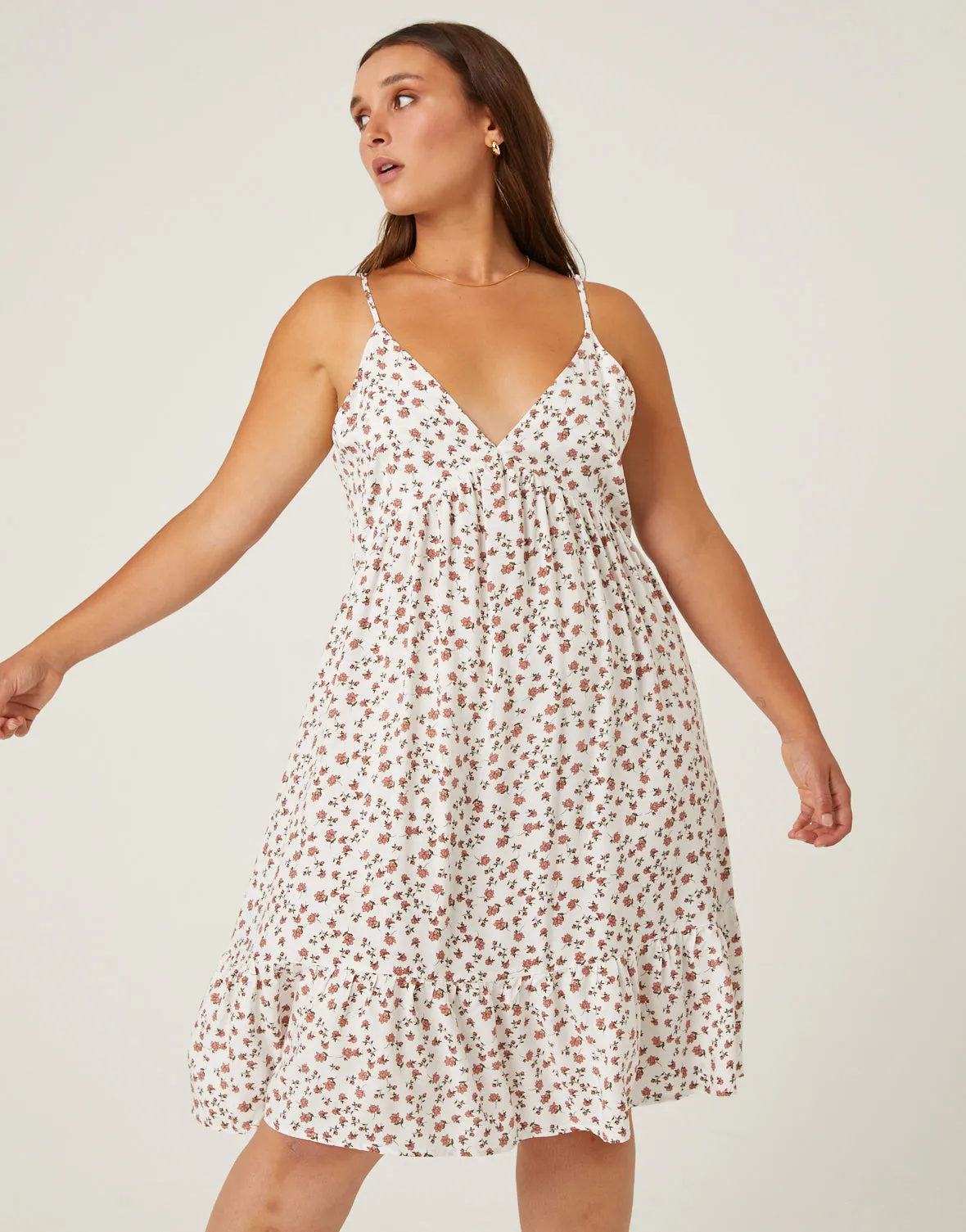 Plus Size Casual Floral Sundress