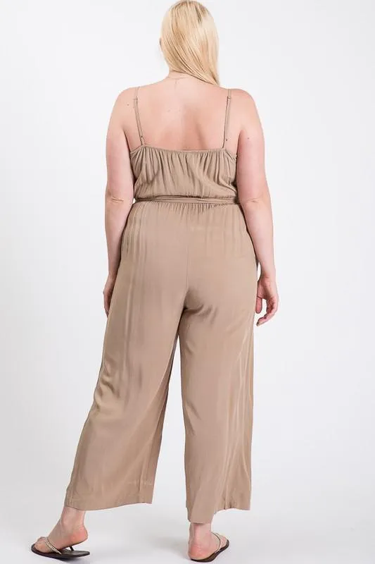 Pre-Order Summertime Poly Linen Jumpsuit