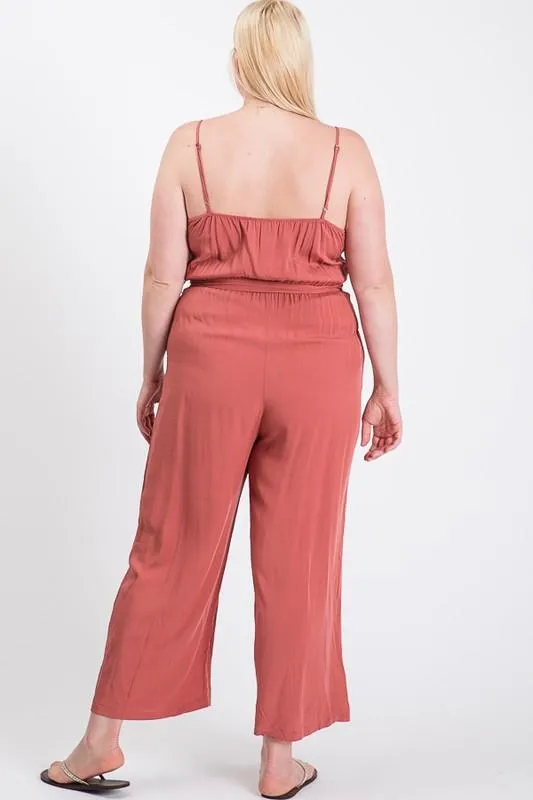 Pre-Order Summertime Poly Linen Jumpsuit