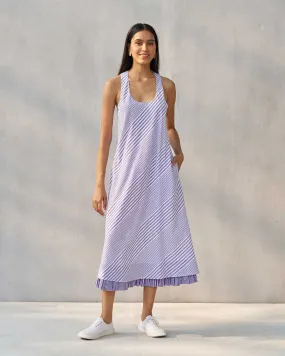 Racerback Sundress - Purple & White