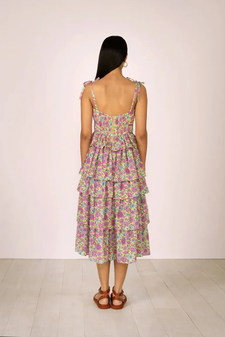 Ramona Dress in Daisy Lemon