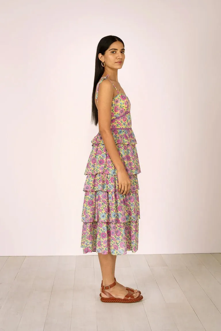 Ramona Dress in Daisy Lemon