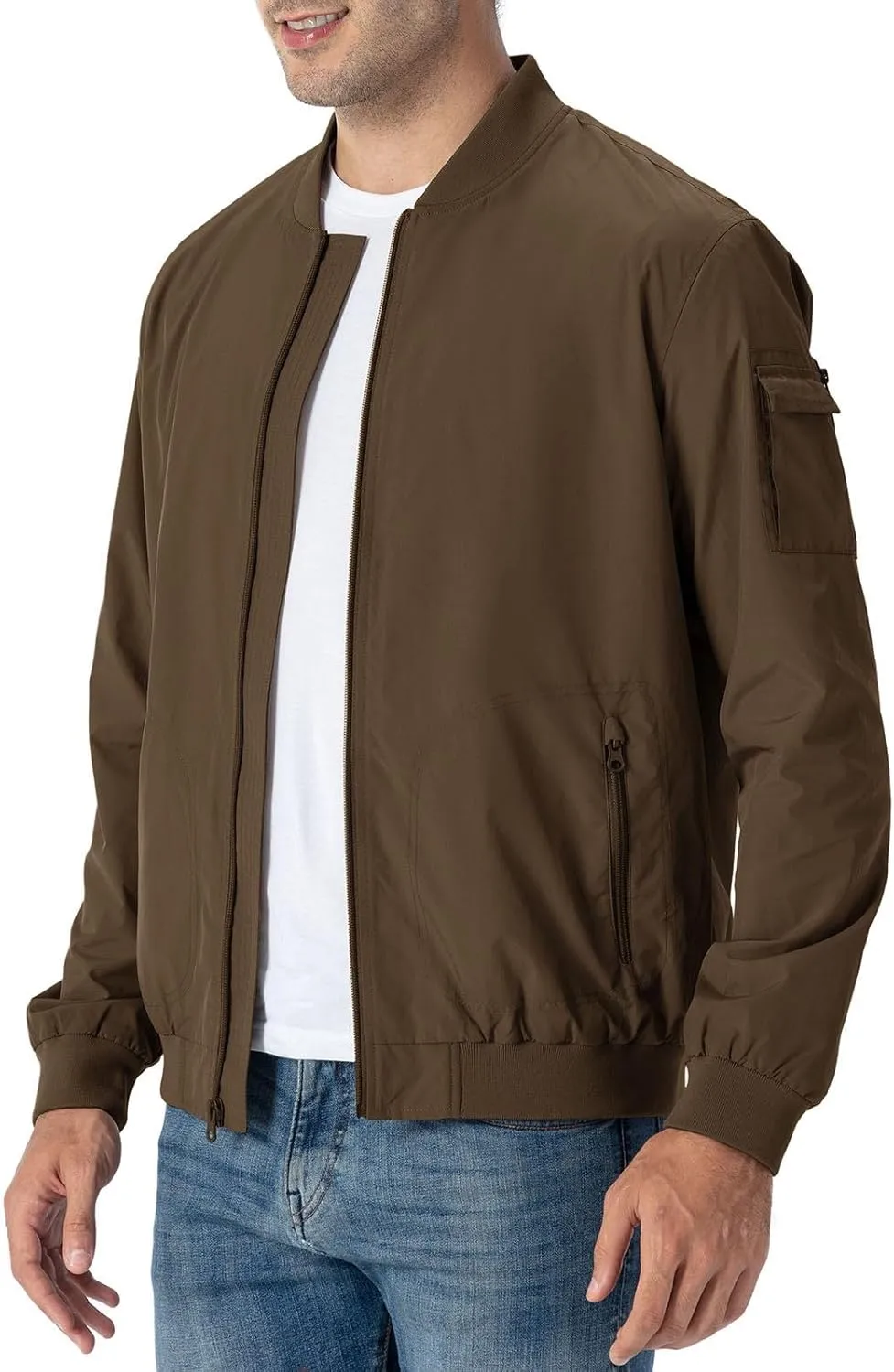 Rdruko Men's Lightweight Bomber Jacket Causal Fashion Stylish Windbreaker Light Jacket