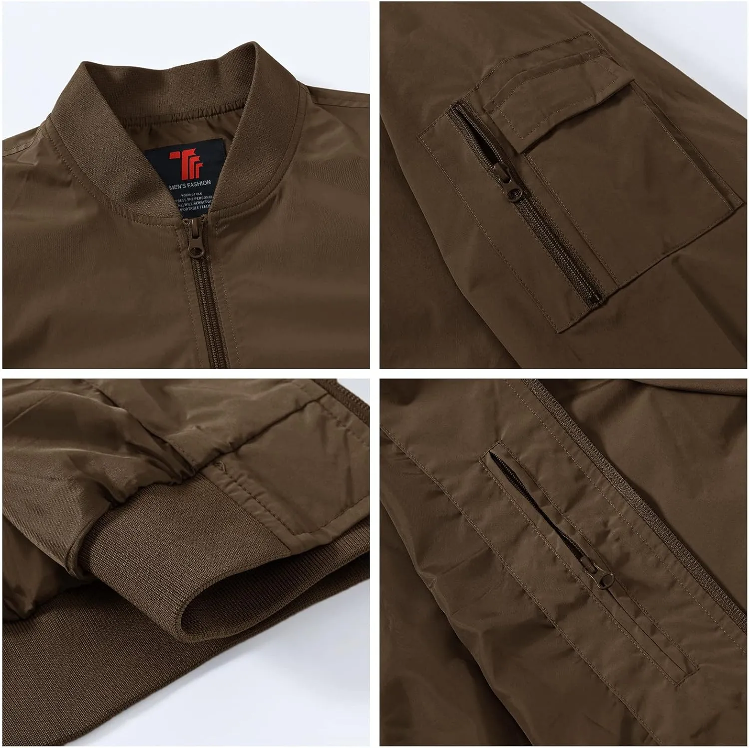 Rdruko Men's Lightweight Bomber Jacket Causal Fashion Stylish Windbreaker Light Jacket