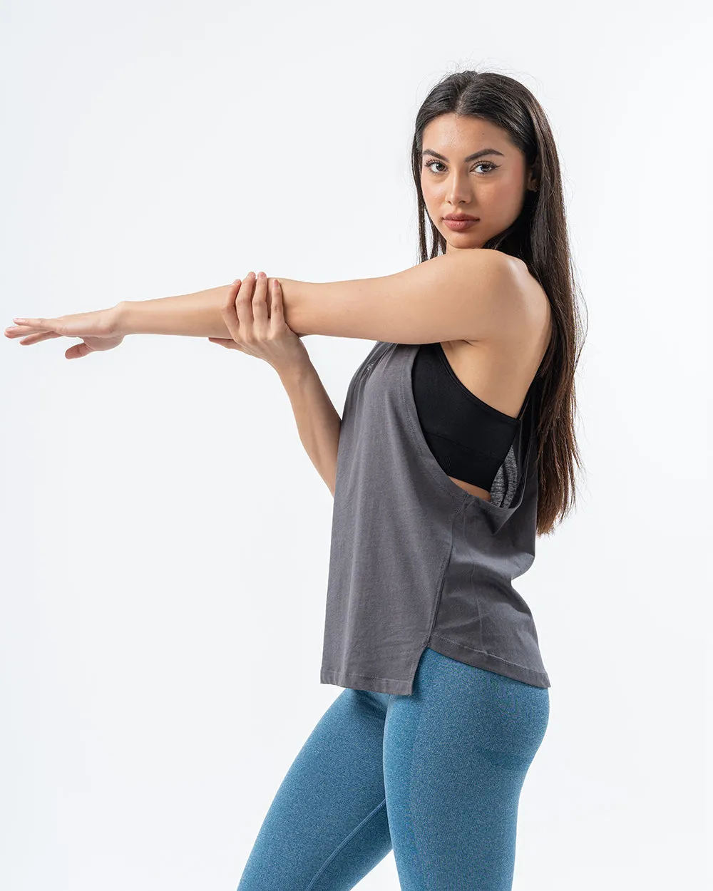 Relaxed Tank Top Charcoal