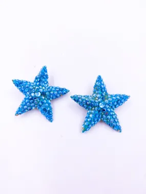 Richard Kerr Aqua Starfish Earrings