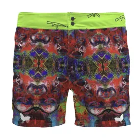 #s102 cnl board Shorts abstract/gun print