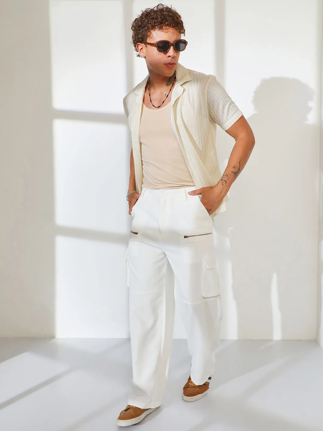 Straight-Fit Utility Trousers