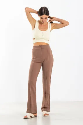STRAIGHT PLEATED TROUSERS