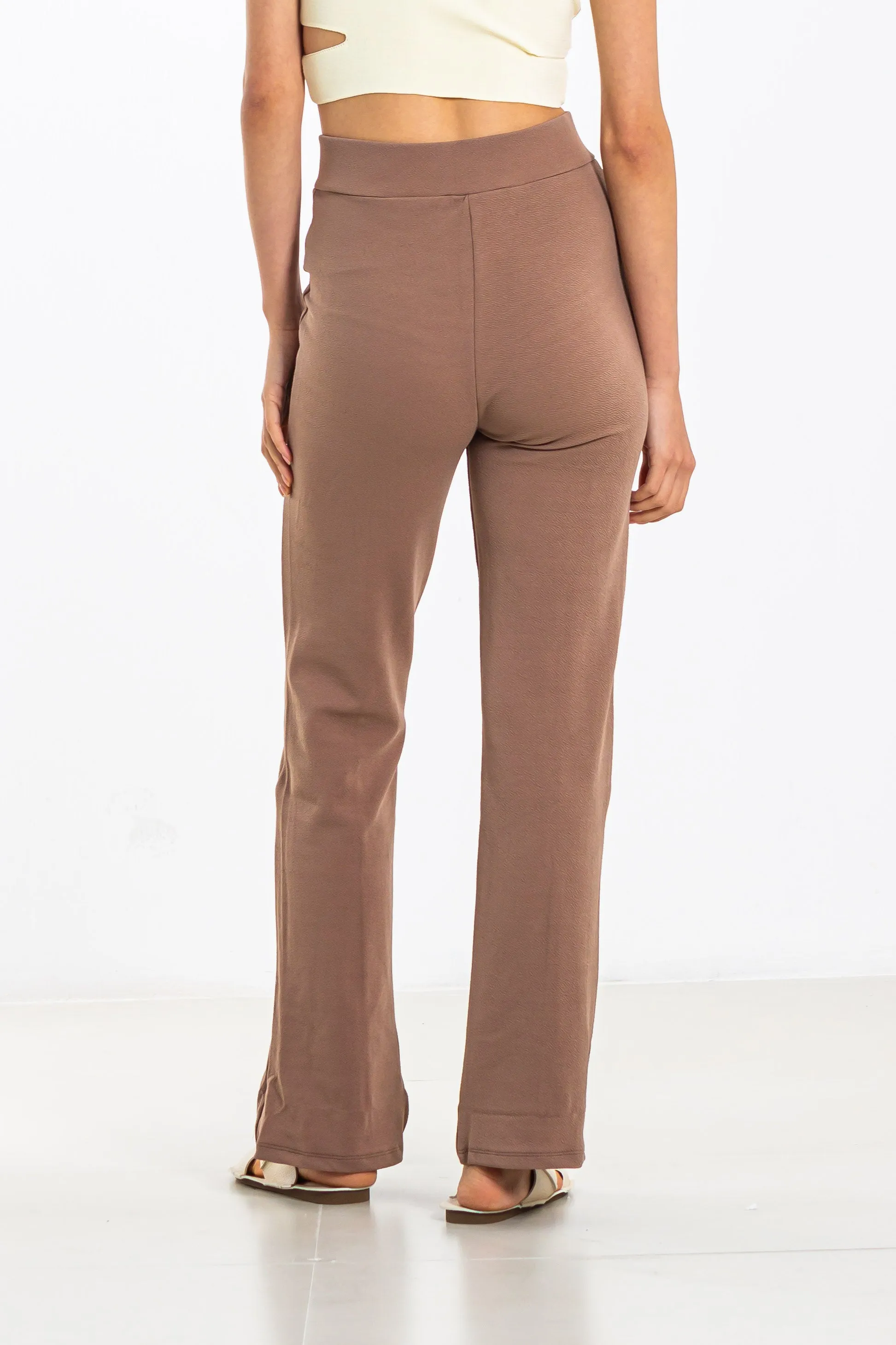 STRAIGHT PLEATED TROUSERS